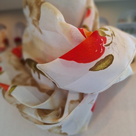 Vintage Scarf with Fruit Unbranded - Picture 3 of 6